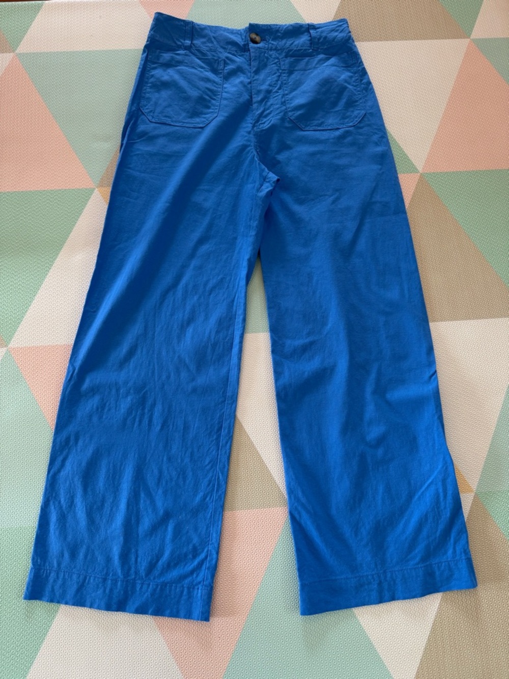 Anthropologie Maeve Colette Bright Blue Full-Length Pants Size 30